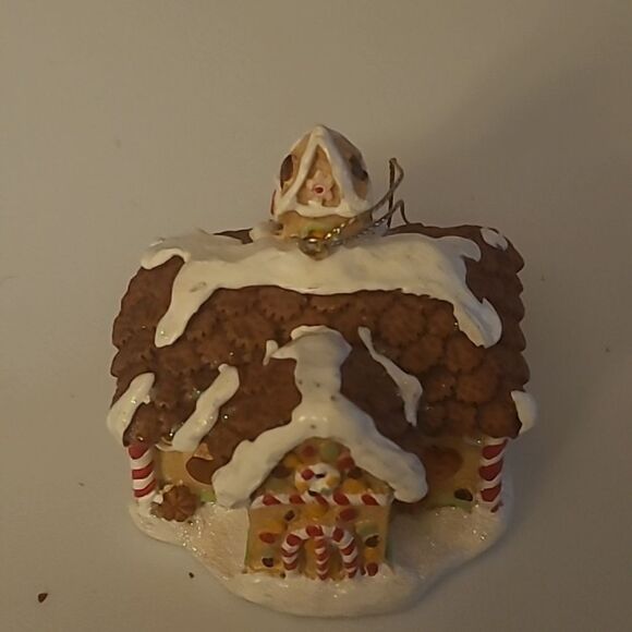 Ceramic Gingerbread House  Ornament - Picture 1 of 6